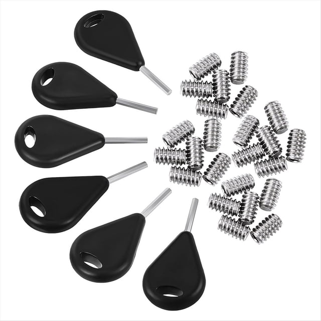 6 Llaves de Aleta Surf Llave con 24 Tornillos Reemplazo Tabla Hexagonal Universal