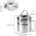 thumbnail image 4 of Senderismo al aire libre Juego de utensilios de cocina para acampar Mango de acero inoxidable Olla para acampar Vajilla de cocina Juego de picnic Olla Vajilla, 11 Feliz Sencillez, 4 of 5