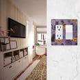 thumbnail image 5 of Yayeee Rocker Switch Wall Plate 1-Gang 4.6"x2.9" Home Decorative Outlet Cover, Purple Halloween Black Cat, 5 of 6