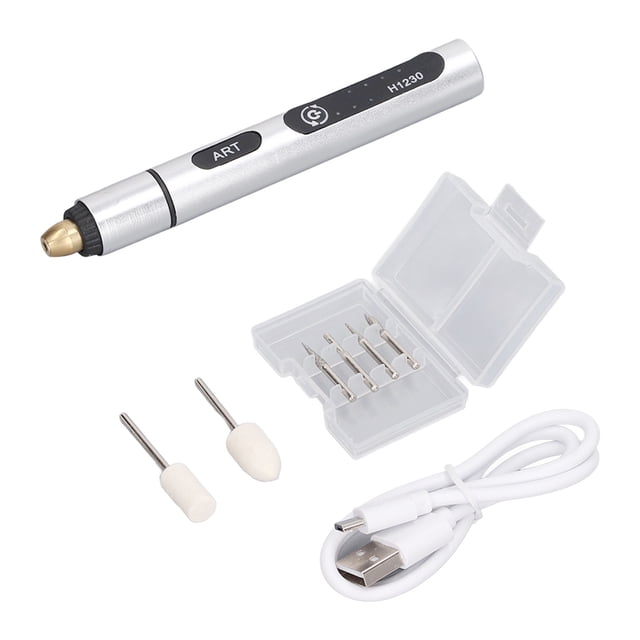 Mini Broyeur Stylo Rechargeable CW CCW 3 Vitesses Outil de Broyage Rotatif Électrique Batterie Intégrée