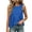 Blue_#01, variant on Sewkxo Shirred Swing Tank Tops for Women Fashion Flowy Sleeveless Shirts Casual Crew Neck Blouse Loose Fit Ruffled Tops,Khaki S