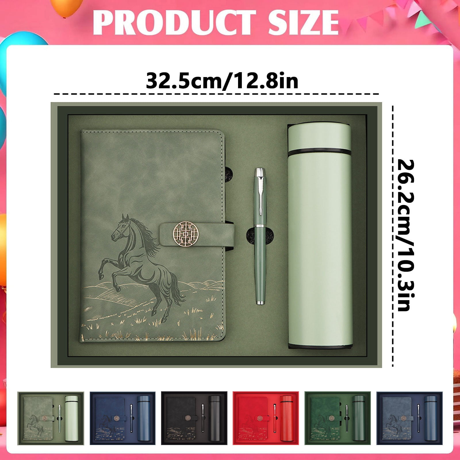Year National Notebook and Thermal Cup Set; Souvenir A5 notebook for business; Practical gift combination