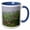 Blue/White, variant on 3drose, Alpine Wildflower, Mount Rainier Np, 11oz Two-tone Yellow Mug