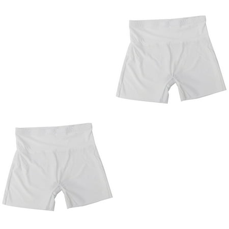 2 Pcs Safety Panties for Women Stretch Shorts Leggings High Waisted Underskirt