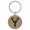 Light Brown, variant on Deer Head Eagle Light Brown Laser Engraved Leatherette Keychain Backpack Pull - 1.5 x 3 Inches