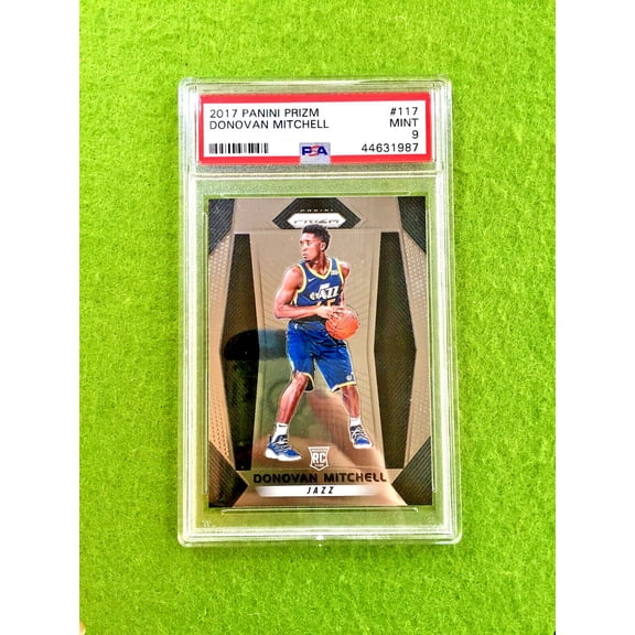 DONOVAN MITCHELL PRIZM PSA 9 ROOKIE CARD - 2017 Panini Prizm Donovan Mitchell RC
