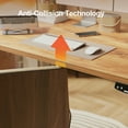 thumbnail image 3 of 47.2 Inch Electric Height Adjustable Standing Desk, Ergonomic Home Office Desk with Memory Preset, Sit to Stand Computer Desk with Hooks, Light Rustic Brown, 3 of 9