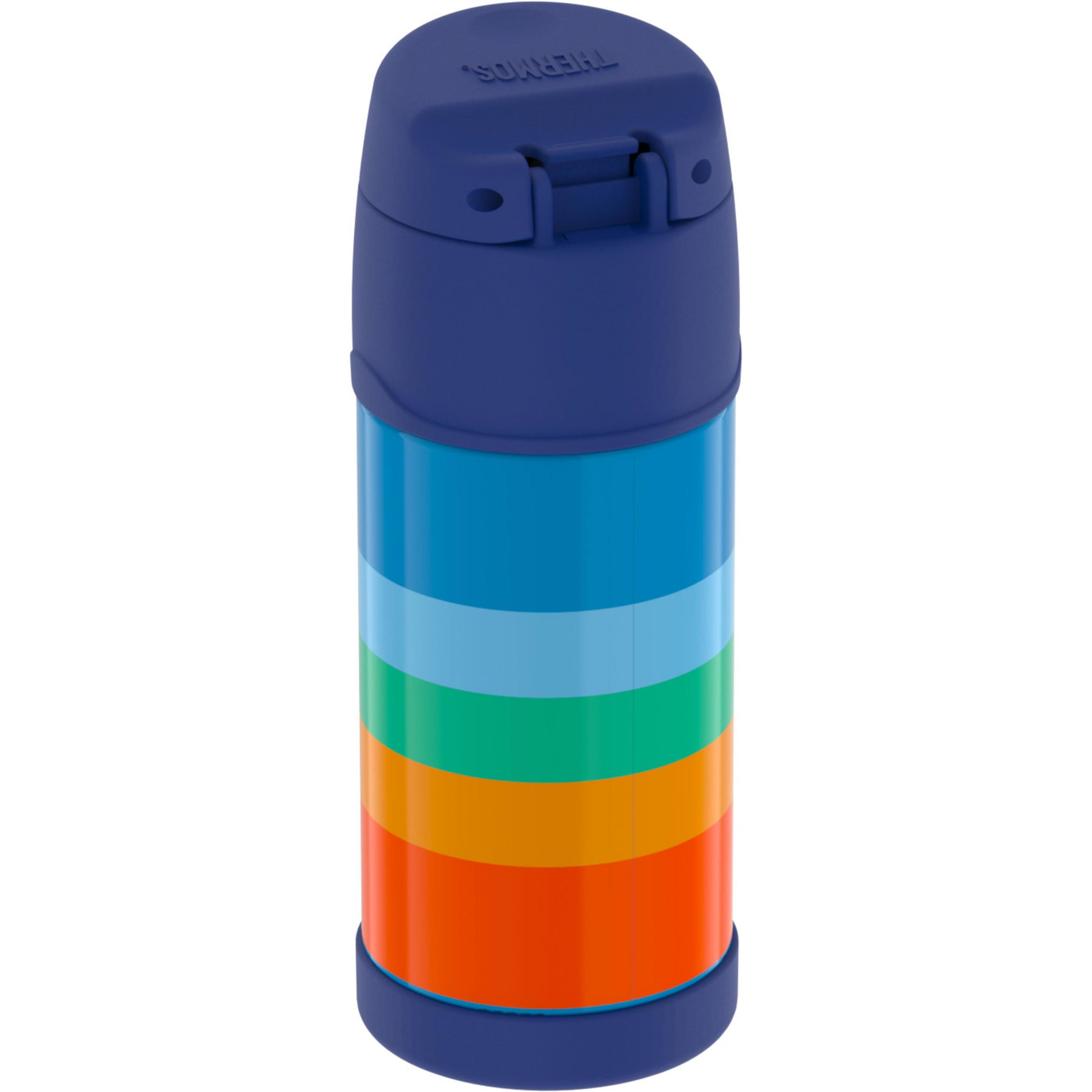 Thermos - 12oz Stainless Steel Insulated Straw Bottle, Rainbow High