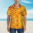 thumbnail image 4 of Daiia Bees on Hive Honeycomb Hawaiian Shirt for Men Gentle Cotton Regular Short Sleeve Casual-Small, 4 of 9