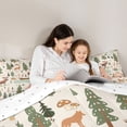 thumbnail image 4 of Erosebridal Cartoon Animal Deers Wolves Bedding Comforter Set 7pcs for Teens,Lake Camping Theme Queen Bedding Sets for Boys Girls,Super Cozy Room Decor, 4 of 6