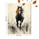 thumbnail image 3 of Qisvanset Framed Canvas Wall Art 12x16 Inch Black White Horse Sketch Western Farmhouse Wall Art, 3 of 5