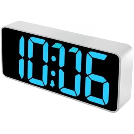 Large Digital Alarm Clock Big Numbers for Seniors & Visually Impaired, 9 Inches Electric Clocks for Bedroom, Jumbo Display Fully Dimmable Brightness, USB Ports, Adjustable Alarm Volume