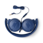 JBL Tune 500 - Wired on-ear headphones - Comfortable and powerful plug ‘n go headphones with JBL Pure Bass sound - Blue