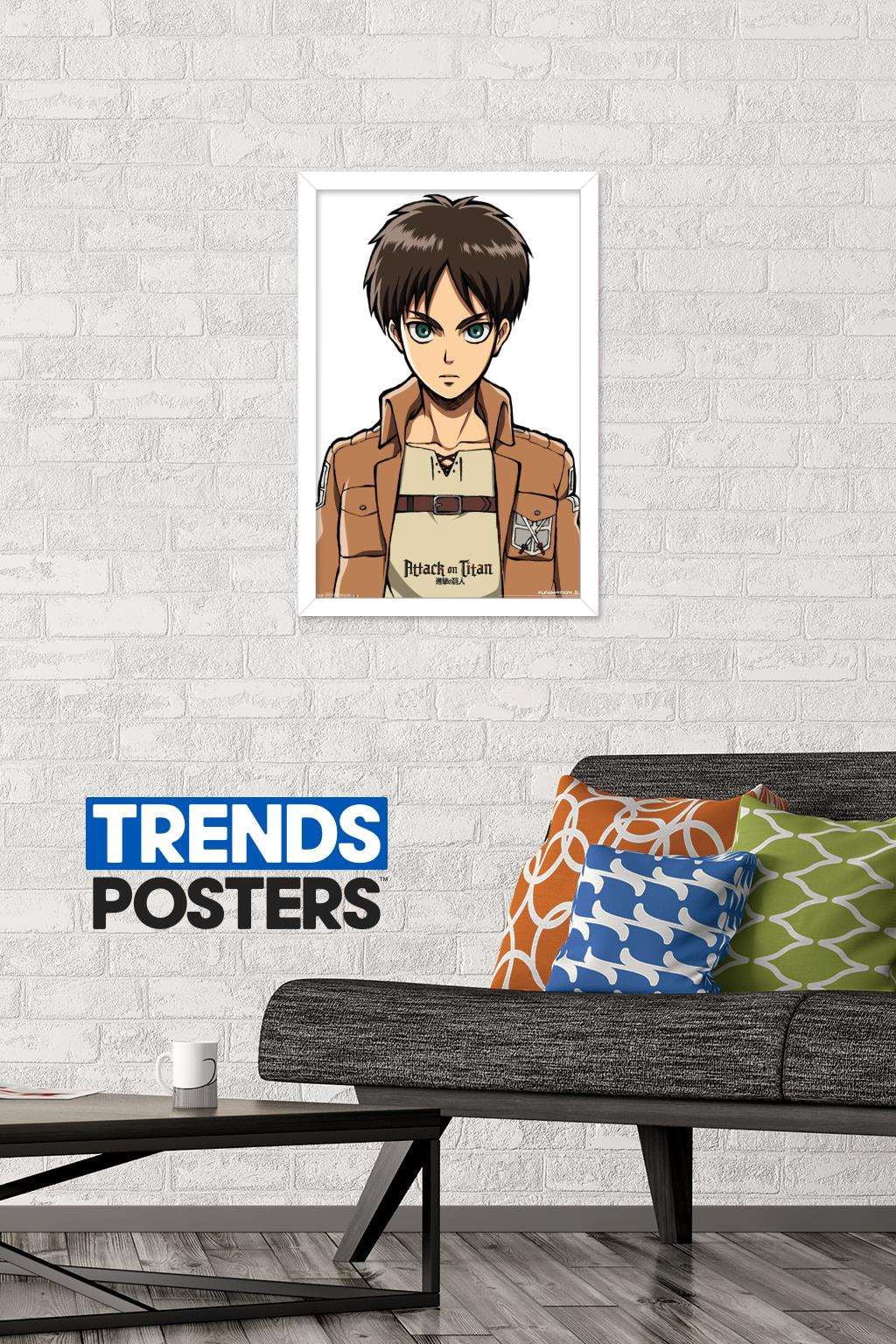 Attack on Titan - Eren Wall Poster, 14.725" x 22.375", Framed
