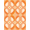 Orange Multi, Pattern 7, variant on Design&I 8'x10' Washable Area Rug Terracotta Asymmetrical Balance Contemporary Abstract Mid Century for Living Room, Family Extra Large Skid-Resistant Low Profile