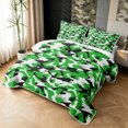 thumbnail image 3 of Manfei Rustic Camouflage Twin Quilt Set, Vintage Camo Twin Coverlet Set, Olive Green, 2pcs, 1 Bedspread and 1 Pillowcase, 3 of 7