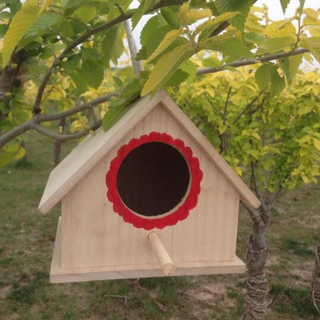 Rustic Wooden Bird Cage Birdhouse for Parrot Budgie Cockatiel House Hatching Breeding Cave also Gerbil Mice