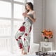 thumbnail image 5 of Balery Leaves And Anemone Pantalones de pijama para mujer, pijamas ultraligeros, pantalones de estar por casa-Medium, 5 of 6