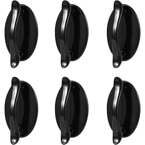 Dresser Drawer Handle Helper,6 Pack Self-Stick Black Push Pull Handles Helper Furniture Pull Knobs for Glass Door Sliding Pocket Doors Cupboard Dresser Cabinet Wardrobe Window