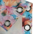 thumbnail image 4 of Ambesonne Floral Grommet Curtain, Blurry Look Abstract Flowers, 50"x63", Sky Blue Salmon and Pink, 4 of 5