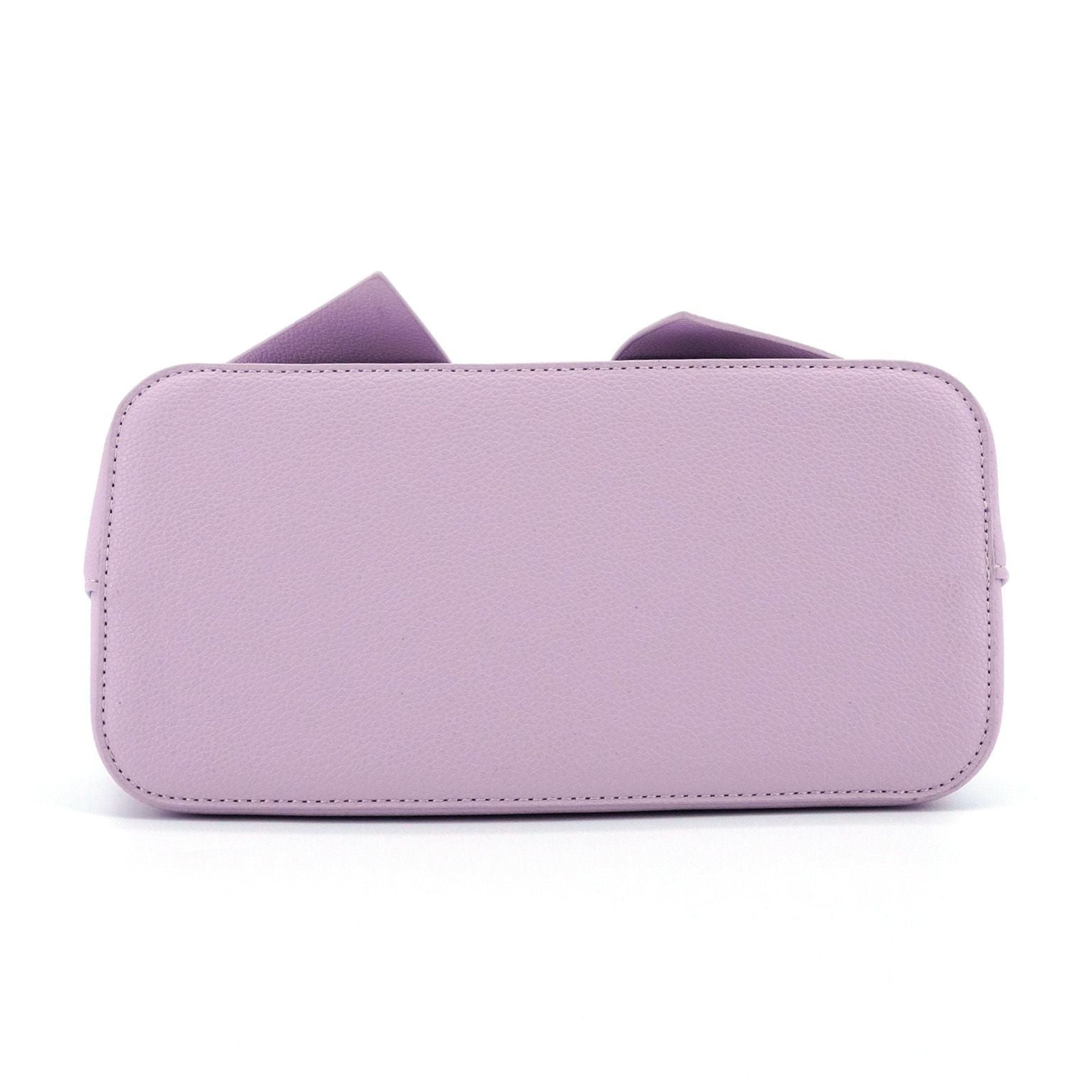 Like Dreams Women's Vegan Leather Adjustable Eva Double Bow Everyday Crossbody, Lilac