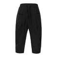 thumbnail image 3 of Men's Casual Harem Pants Breathable Loose Fit Summer Trousers Comfortable Daily Wear Versatile Basic Style Lightweight Relaxed Beach Yoga Men's Pants Relaxed Fit Lounge Big and Tall, 3 of 7