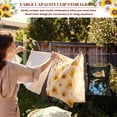 thumbnail image 5 of ZIATUBLE Moon Hanging Clothes Bags Butterfly Flower Clothespin Bag with Hanging Hook Dirty Resistant Hanging Pantry Organizer for Storage Bags Elastic Laundry Clothes Pin Holder, 5 of 7