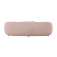 thumbnail image 4 of Curved Sofa, Back Upholstered Boucle Couch with 3 Throw Pillows, 4-Seat Boucle Fabric Couch for Living Room, Office, Apartment, Baby Pink, 4 of 9