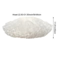 Byfri Crinoline Puffy Mini Skirt Organza Bubble Petticoat White 58-80cm ...