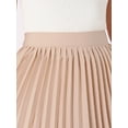 thumbnail image 5 of INSPIRE CHIC Women's High Waisted Side Zipper Work Casual Vacation Flowy Long Pleated Maxi Skirts S Light Pink, 5 of 6