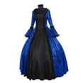 thumbnail image 6 of Spring Tops for Women Dresses for Women Plus Size Women Fall Winter Gothic Retro Floral Print Ball Gowns Gowns Dress Gifts for Women, 6 of 9