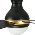 thumbnail image 3 of 52" Low Profile Ceiling Fan with Remote and LED Light-5 Blade Black and Gold Reverse Airflow, 3 of 7