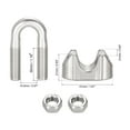 thumbnail image 3 of Uxcell 316 Stainless Steel Wire Rope Clip Clamp for 14mm Diameter Cable, 3 of 5