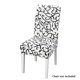 thumbnail image 1 of Funda para silla Funda con estampado elástico Funda lavable Protector de silla Funda de asiento universal para hotel en casa, Blanco Negro AweSitey HA003278-01, 1 of 6