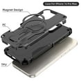 thumbnail image 3 of for iPhone 16e Phone Case with Adjustable Kickstand,Compatible with MagSafe Shockproof Anti-fall Bumper Cases Heavy-Duty Magnetic Protective Phone Case Cover for iPhone 16e,Black, 3 of 7