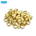 thumbnail image 3 of Uxcell 12mm Tube OD Brass Compression Sleeves Ferrules Brass Ferrule Fitting 50 Pack, 3 of 6