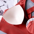 thumbnail image 6 of COMVALUE Women's Seamless Sports Style Bra Crop Top Vest Stretch Shapewear (Red, XL), 6 of 7