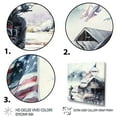 thumbnail image 3 of Designart Motorcycle Parked At The Cabin II Canvas Wall Art, 3 of 5