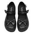 thumbnail image 2 of Hot Chocolate Design Women's Platform Shoes – Havana Glitter Mary Jane, Buckle Closure, Wingtip Design, Glitter Platform Heel, Rubber Sole, Cushioned Insole, Size 6, 2 of 2