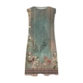 thumbnail image 4 of Ovzne Robes d'Été pour Femmes 2025 Robe d'Été Dégradée Imprimée Ample Sans Manches Col Rond Plissée Robe d'Été Imprimée en Solde, 4 of 7