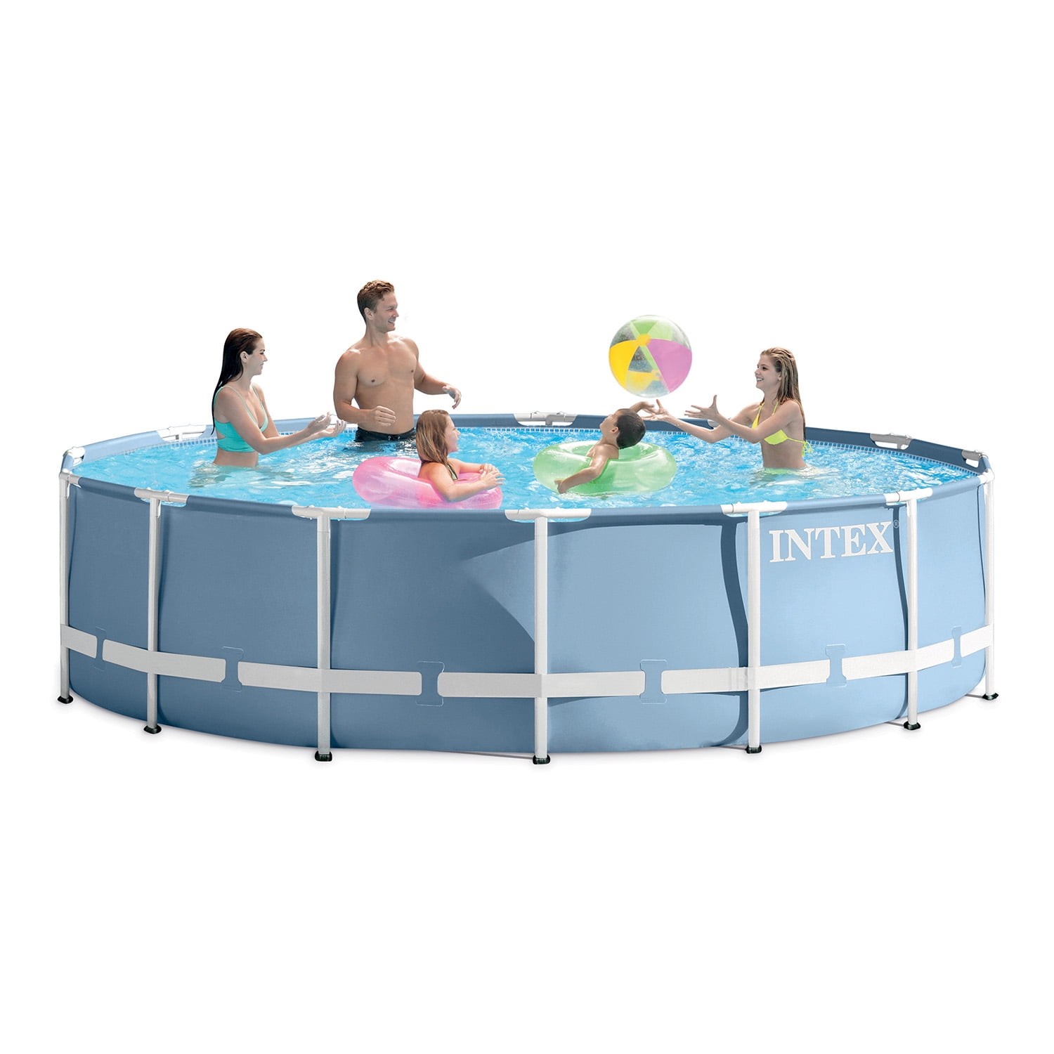 Intex 14' x 42" Prism Frame Above Ground Swimming Pool with Filter Pump by INTEX TRADING LTD