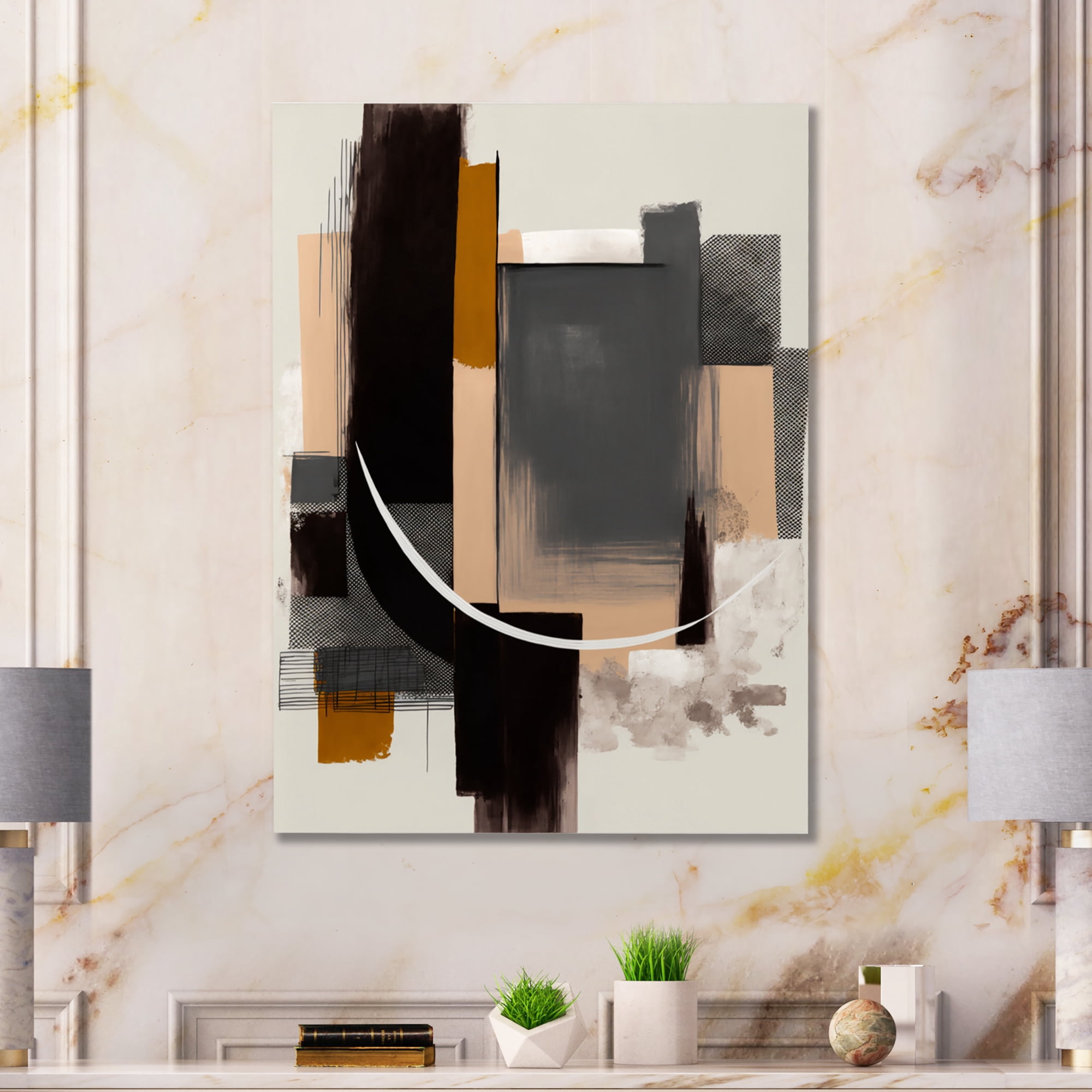 Designart Warm Watercolor Abstract II Canvas Wall Art