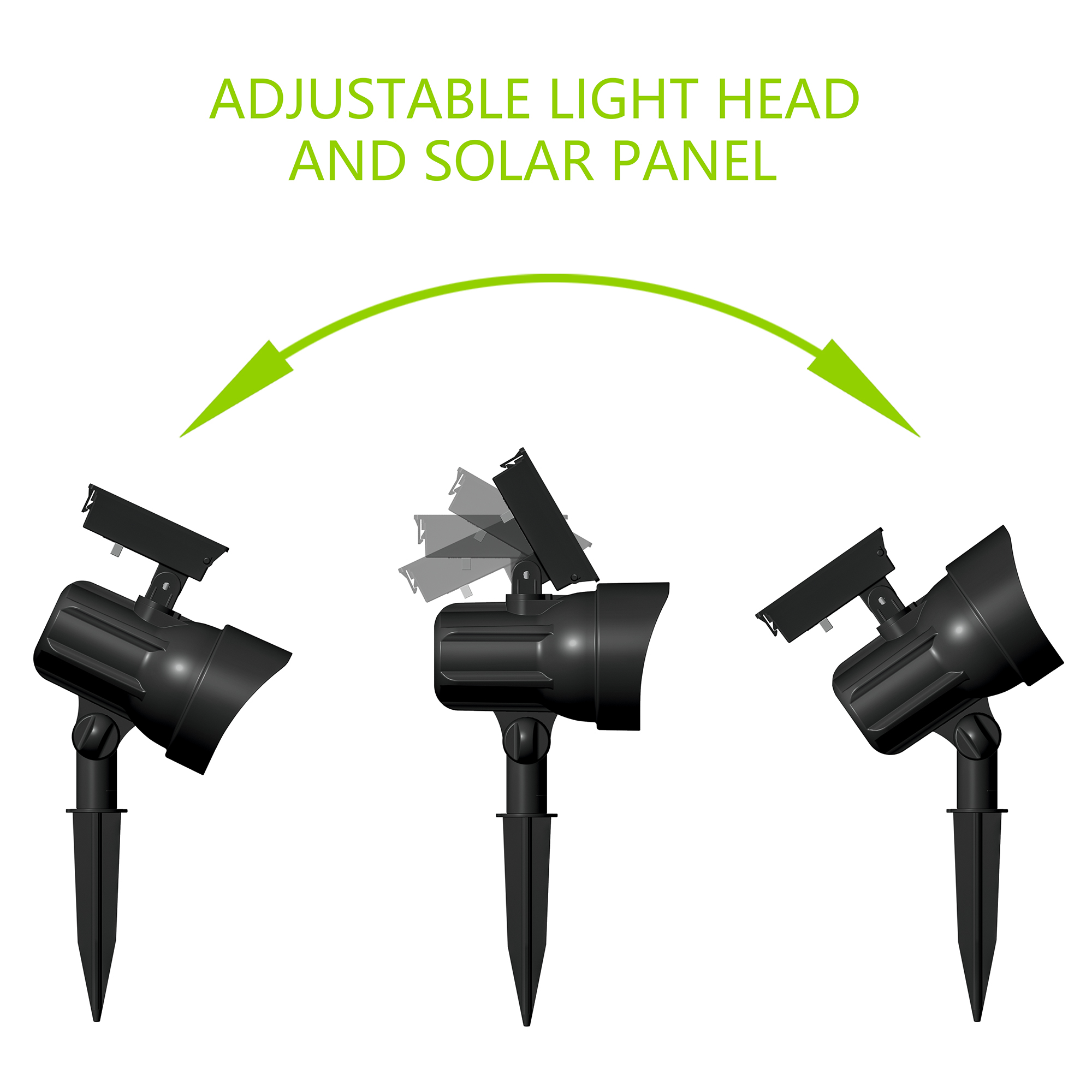 Mainstays Solar Powered Black LED Landscape Spot Light, 20 Lumens - image 9 of 12