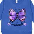 thumbnail image 3 of Inktastic Colorado State Butterfly and Flowers Toddler Sweatshirt, 3 of 4