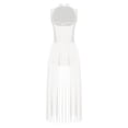 thumbnail image 4 of YiZYiF Floral Lace Lyrical Dance Dress for Women Sleeveless Modern Contemporary Dancewear White XXL, 4 of 7