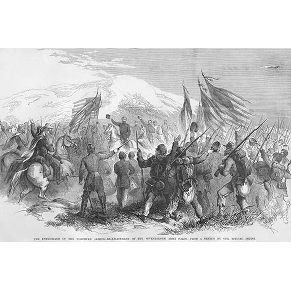 Reenlistment of the 7th Army Corps-Fine Art Canvas Print (20" x 30")