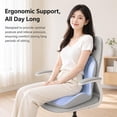 thumbnail image 1 of Cojín ergonómico espuma viscoelástica con funda lavable y respaldo versátil en forma L para sillas juegos, ideales para el hogar y los Azul grisáceo, 1 of 8