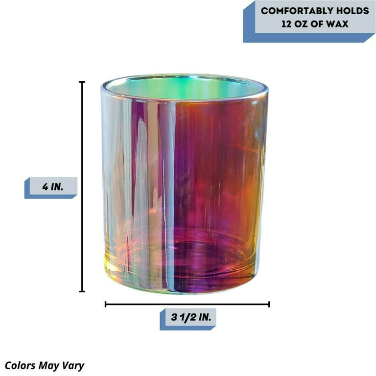 14 oz. Havana Iridescent Chromaflair Empty Candle making Jar candle vessels  for DIY candle-making projects (Box of 36) FREE SHIPPING 