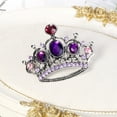 thumbnail image 3 of Grofry Rhinestone Crown Brooch Vintage Sweater Cardigan Coat Business Suit Lapel Pin Women Jewelry Gift Clothing Accessories, 3 of 7
