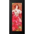 thumbnail image 2 of Mucha, Alphonse 11x24 Black Modern Framed Museum Art Print Titled - Ruby, 2 of 5